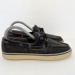 Sperry Women’s Black Sparkle Top Sider Size 7M‎